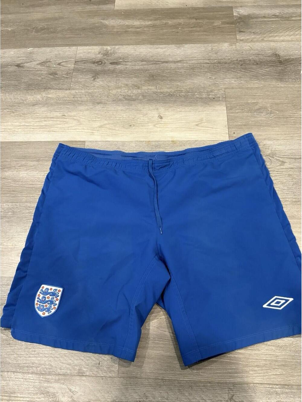 England Football Shorts Soccer 2010 2011 2012 Home Umbro Blue Adults Mens